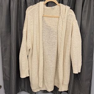 Aerie hooded open front sweater